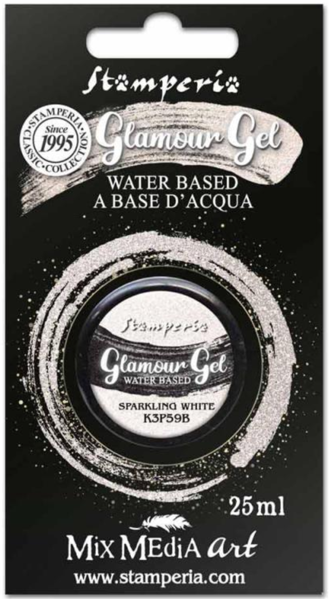 Stamperia Glamour Gel Sparkling White